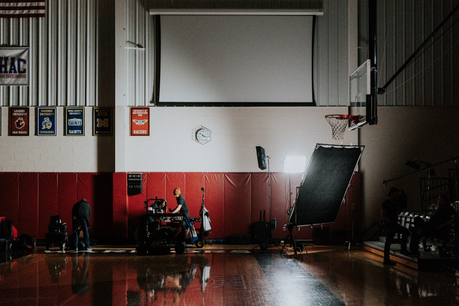 Lighting and camera setup for the COACH documentary shoot